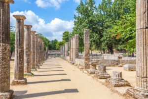 Ruins in Ancient Olympia, Elis, Peloponnes, Greece